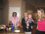 Lori, Jennie with Liam and Carrie