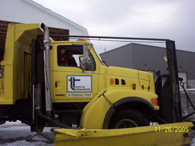 We got to visit and get in a big snowplow!  Thanks Uncle Henry!