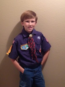 Carsten starting Cub Scouts 2015