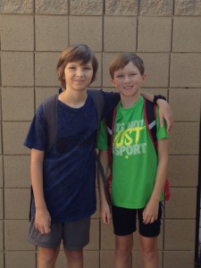 First day of school 7th and 4th grades