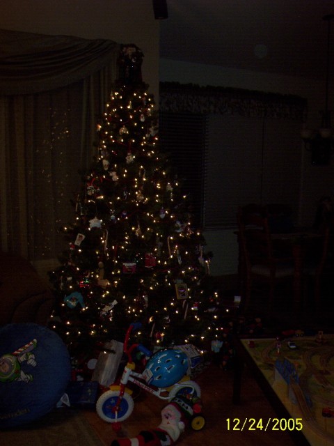 Our tree after Santa's arrival.